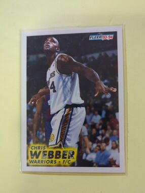 Fleer Chris Webber Warriors Basketball Trading Card - White/Yellow #292 NM